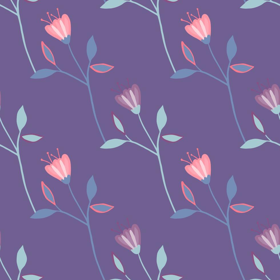 Retro flower seamless pattern. Romantic floral wallpaper. Decorative ornament. vector