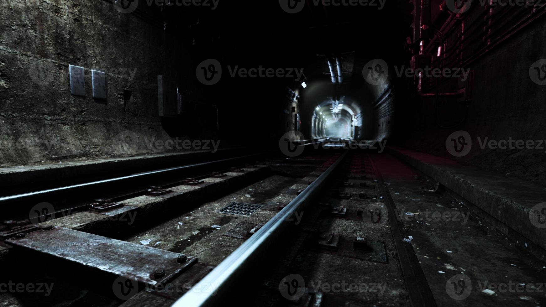 Deep metro tunnel under construction photo