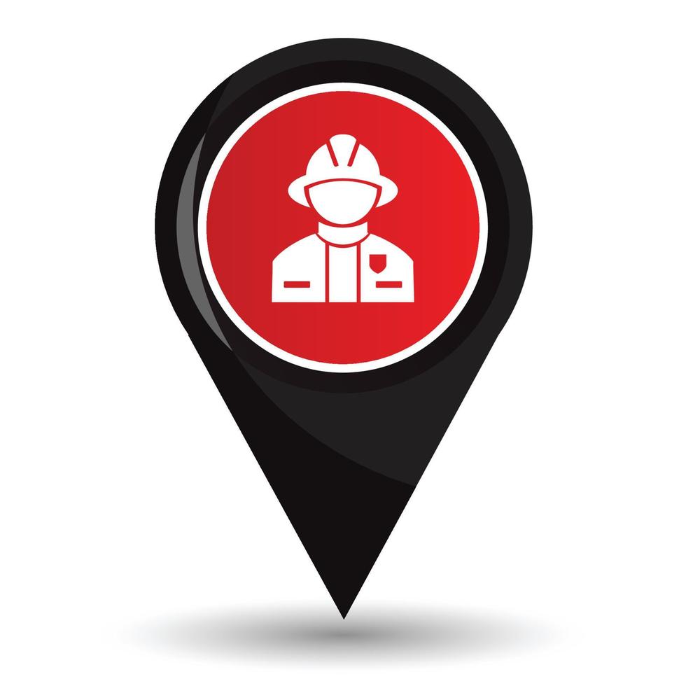 Pointer firefighter icon vector