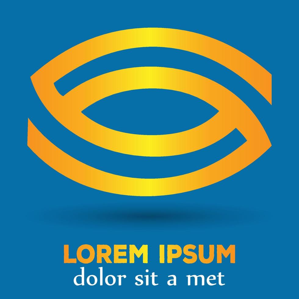 logo with eye shape vector