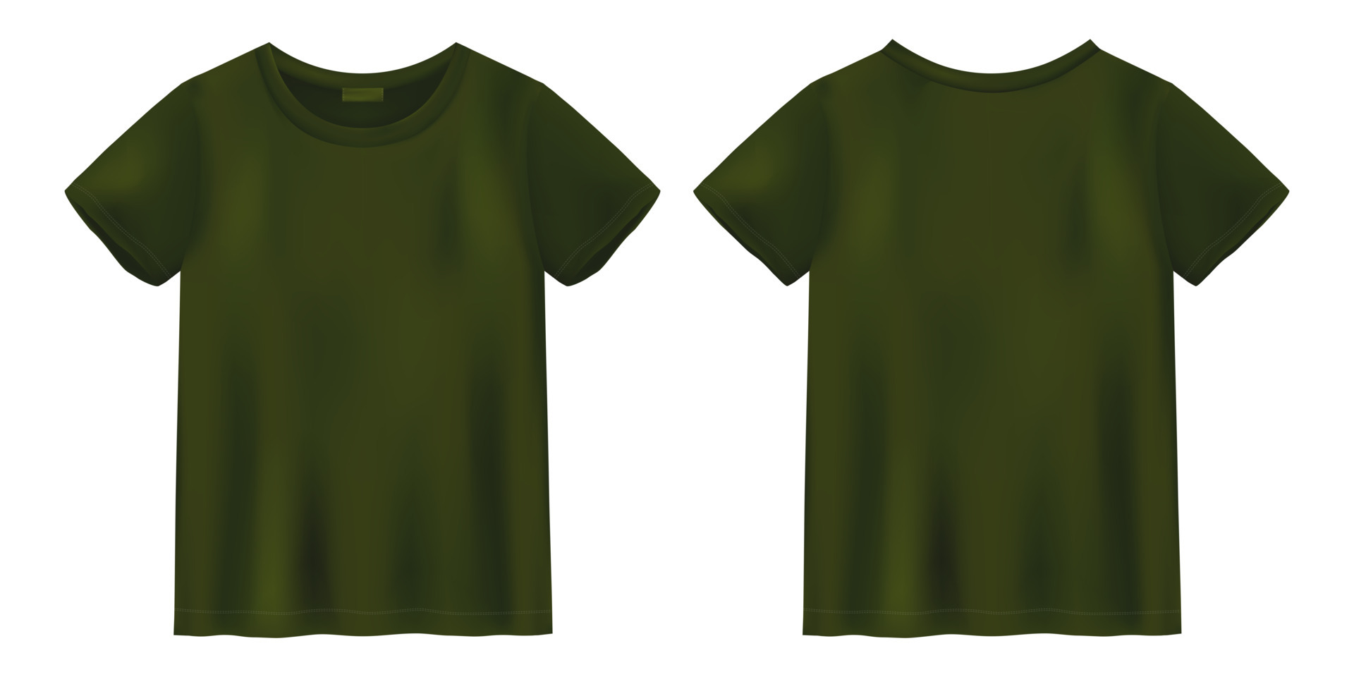 Unisex olive color t shirt mock up. T-shirt design template. 5591417