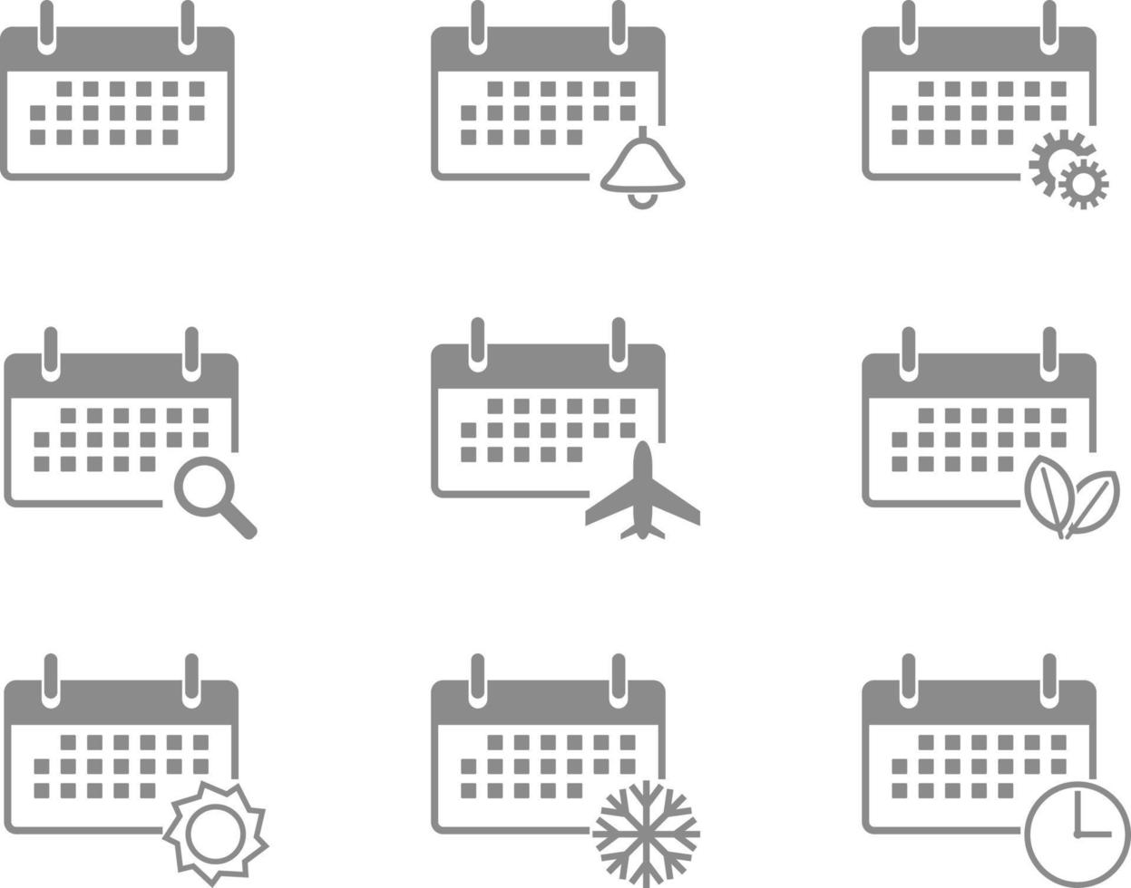 calendar date icons symbol clip art vector