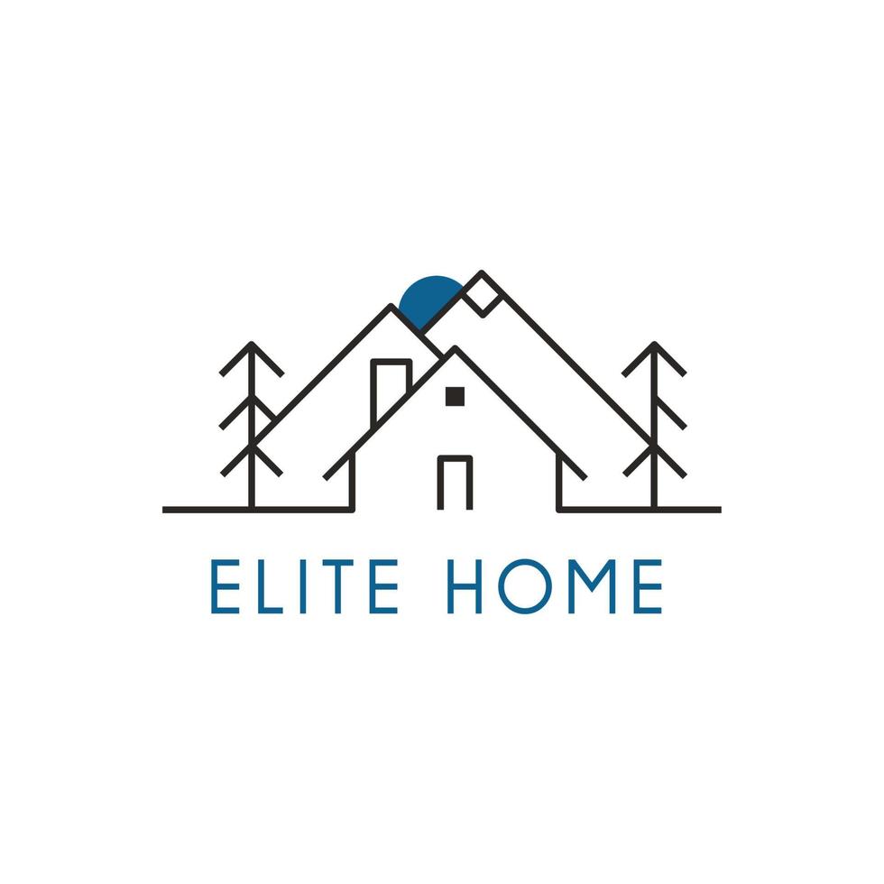 inspiración para el diseño del logotipo de casas de lujo de elite home vector
