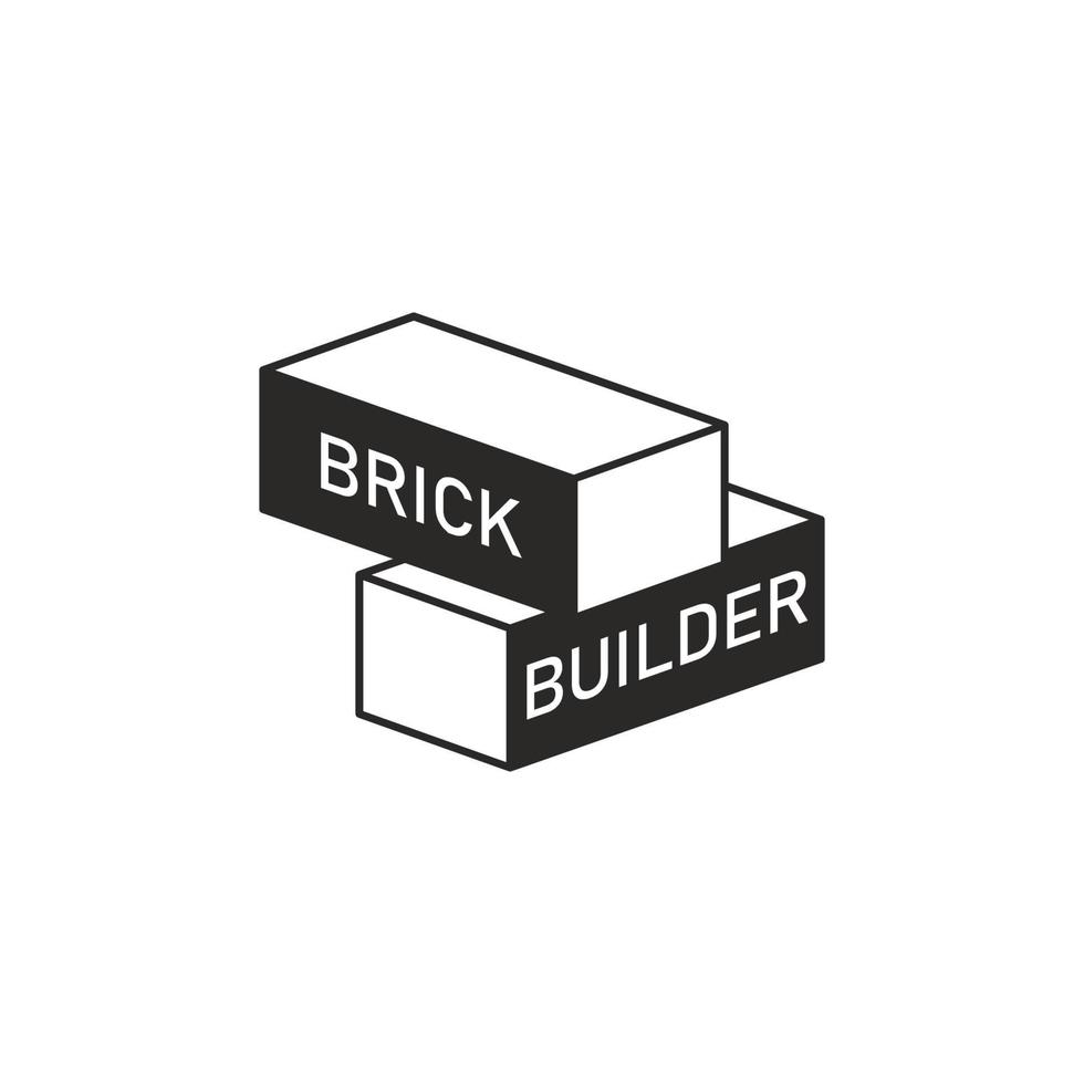 Brick logo concept for architecture company vector