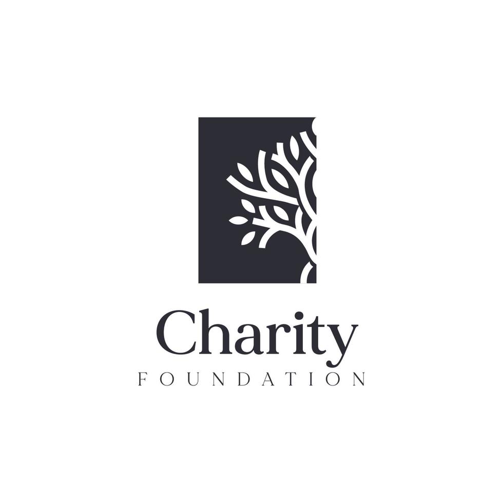 Charity foundation logo design inspiration vector