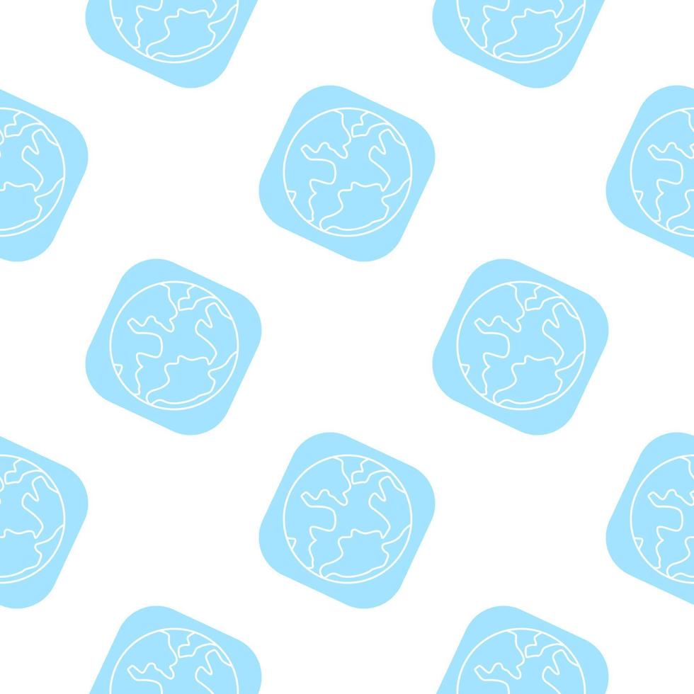 Earth symbol seamless pattern. Planet icon wallpaper. vector