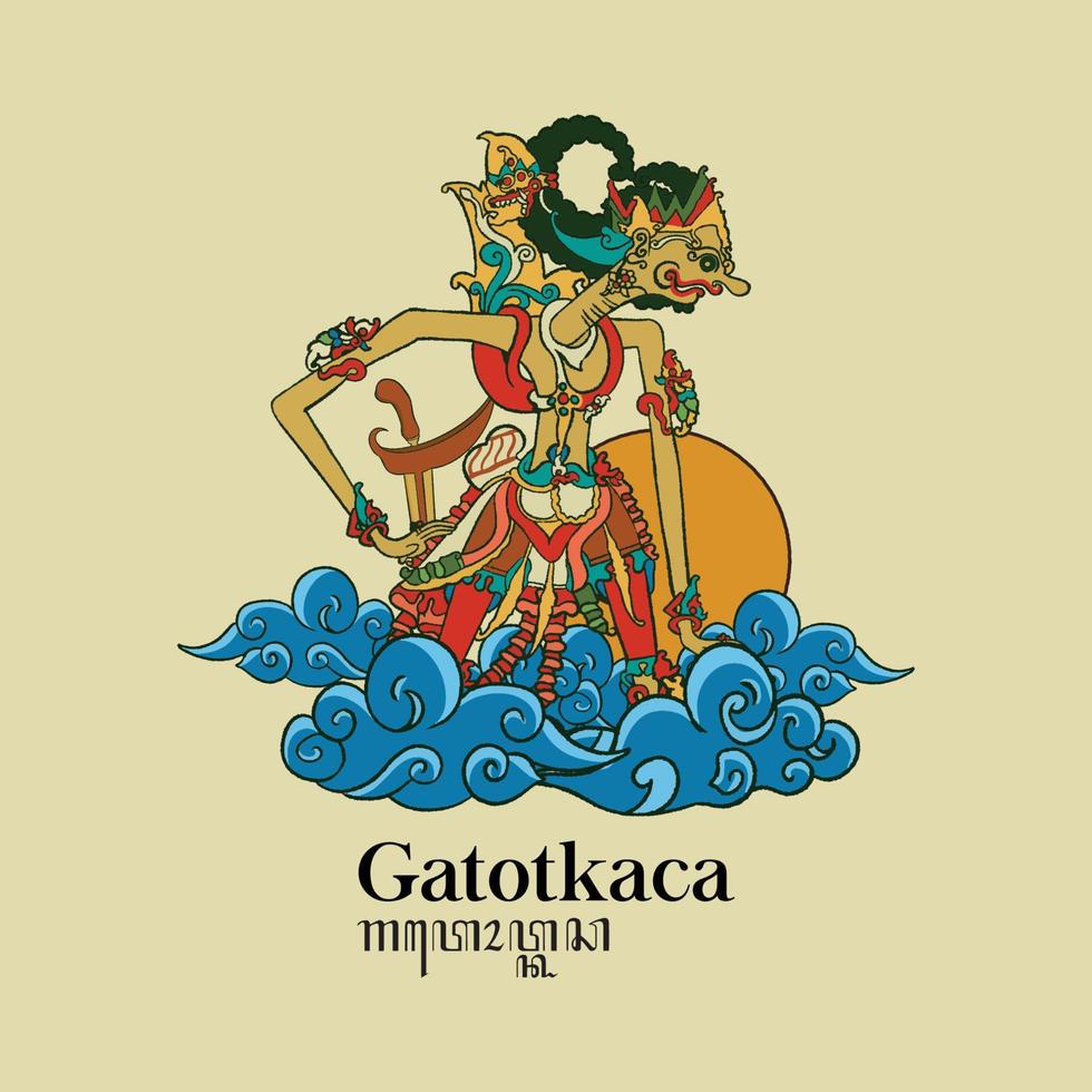 Premium Vector  Indonesia javanese hero character ghatotkacha, crying pose