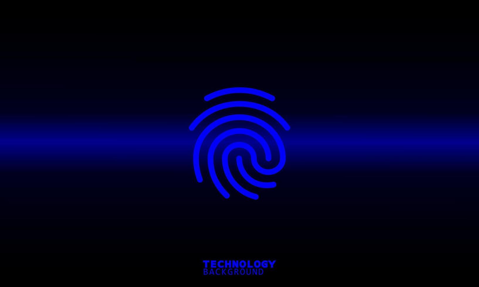 fingerprint of Business innovation technology concept. technology background. neon effect. circuit board concept. Hi-tech digital technology. vector