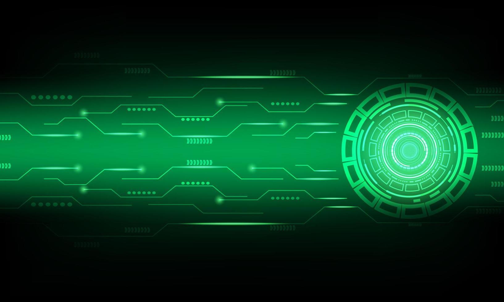vector background abstract technology communication concept. Cyber circle laser figure on abstract background . Green color
