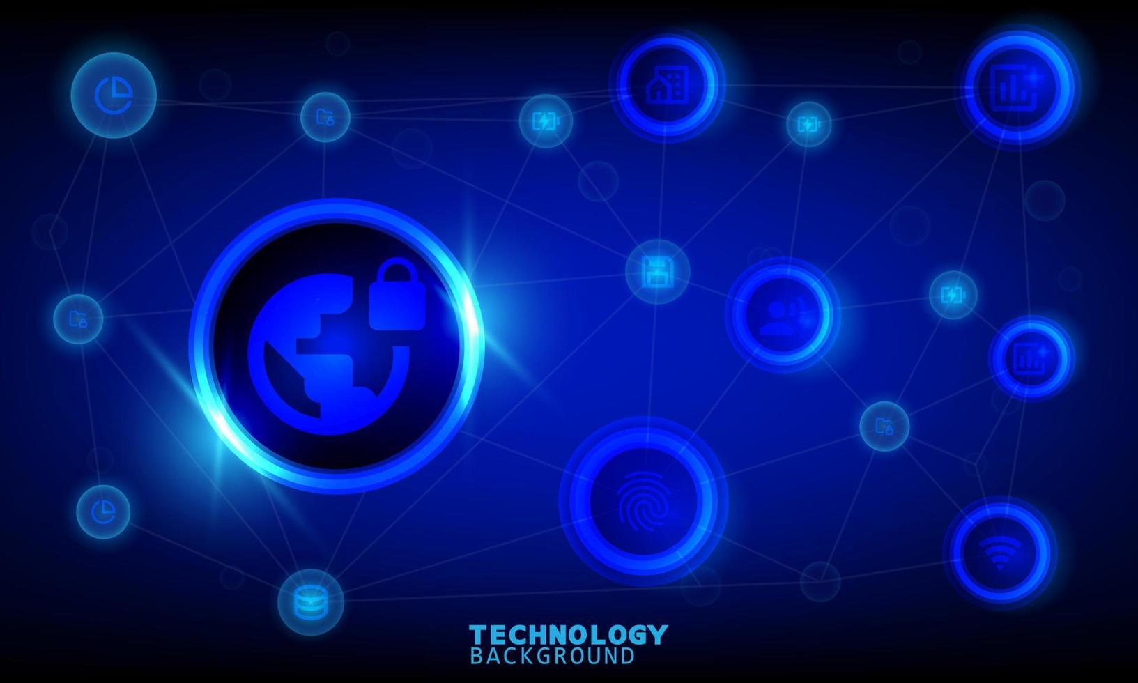 Business innovation technology concept. technology background. neon effect. circuit board concept. Hi-tech digital technology. vector
