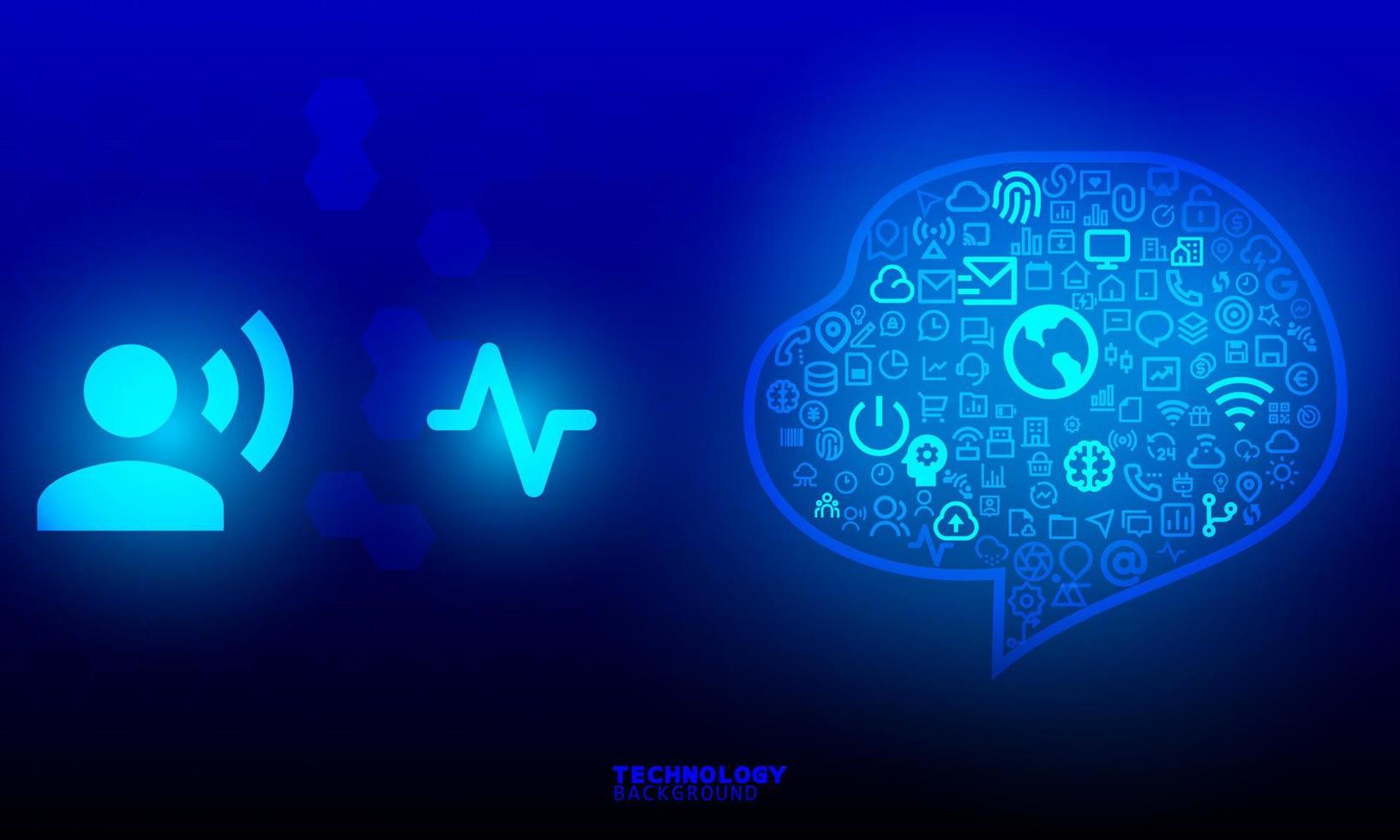 Business innovation technology concept. technology background. neon effect. circuit board concept. Hi-tech digital technology. vector