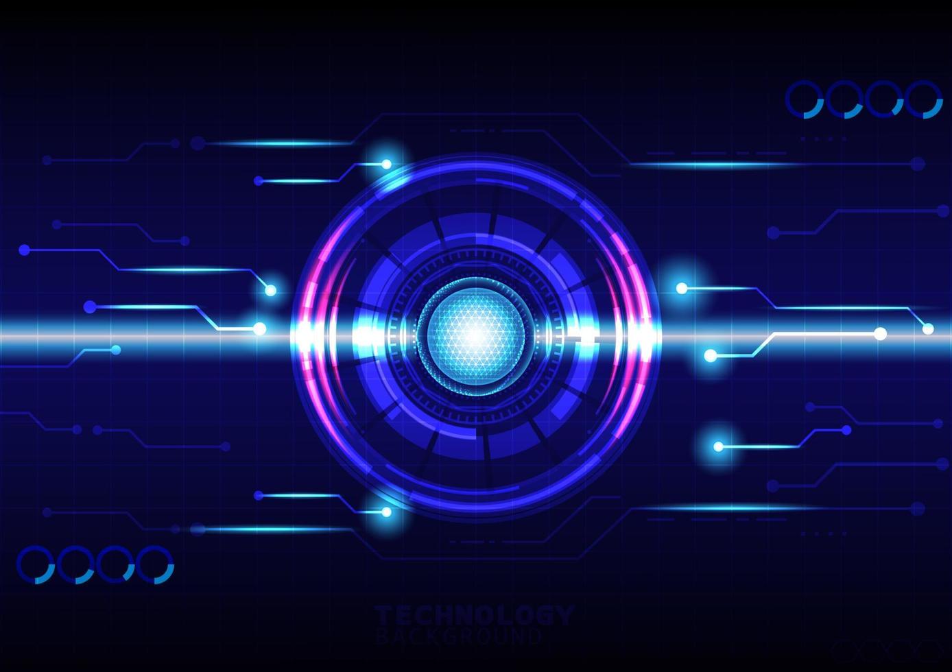 Futuristic abstract technology background . vector tech circle and technology background.