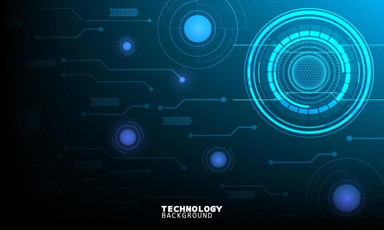 Abstract blue Light out technology background Hitech communication concept. vector