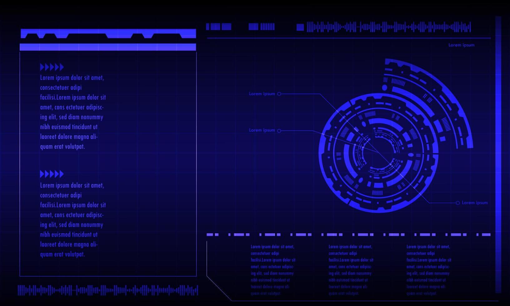 fondo de tecnología abstracta futurista. círculo tecnológico vectorial y fondo tecnológico. vector