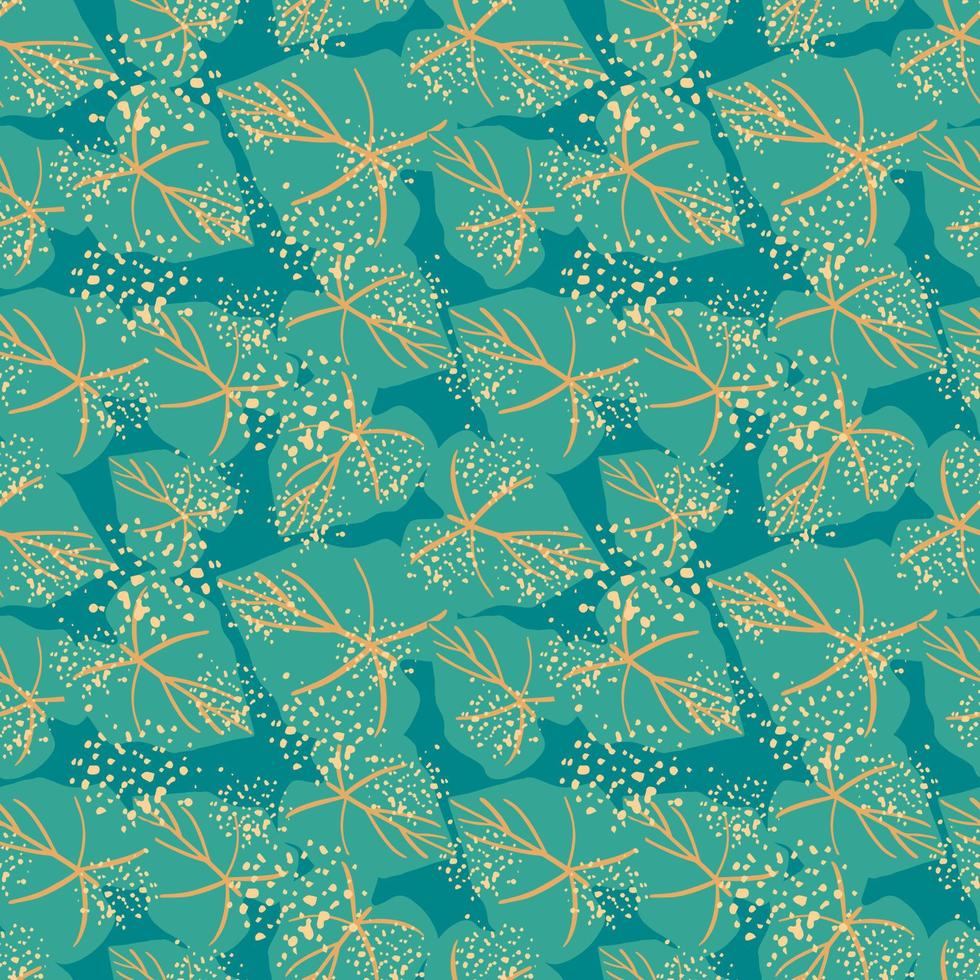 Abstract leaves seamless pattern. Modern leaf endless wallpaper. vector