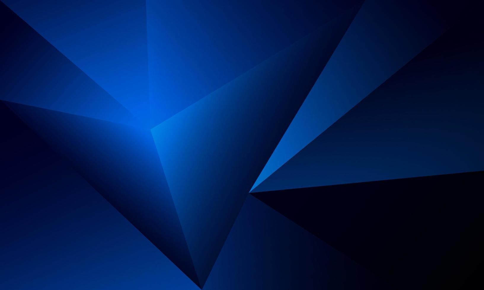 Abstract blue polygon triangles shape pattern background with lighting effect luxury style. Illustration Vector design digital technology concept.