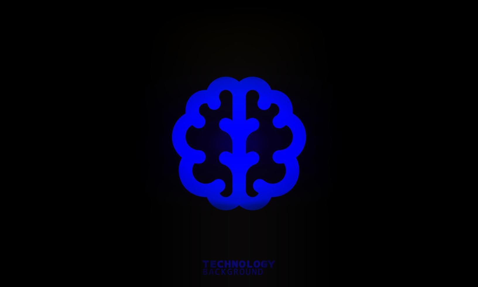 Brain of Business innovation technology concept. technology background. neon effect. circuit board concept. Hi-tech digital technology. vector