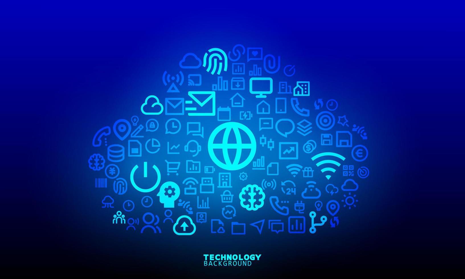 Business innovation technology concept. technology background. neon effect. circuit board concept. Hi-tech digital technology. vector