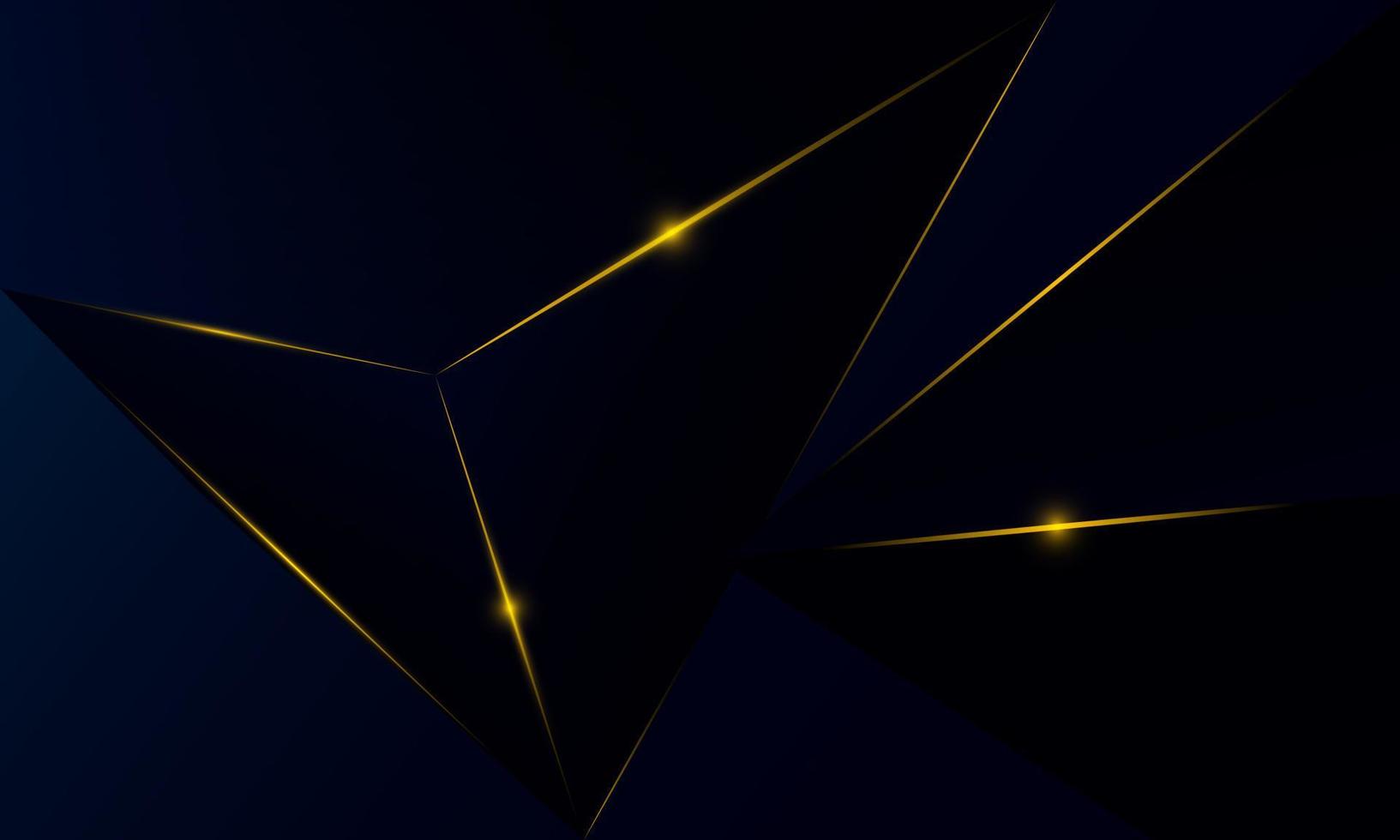 Abstract blue polygon triangles shape pattern background with lighting effect luxury style. Illustration Vector design digital technology concept.