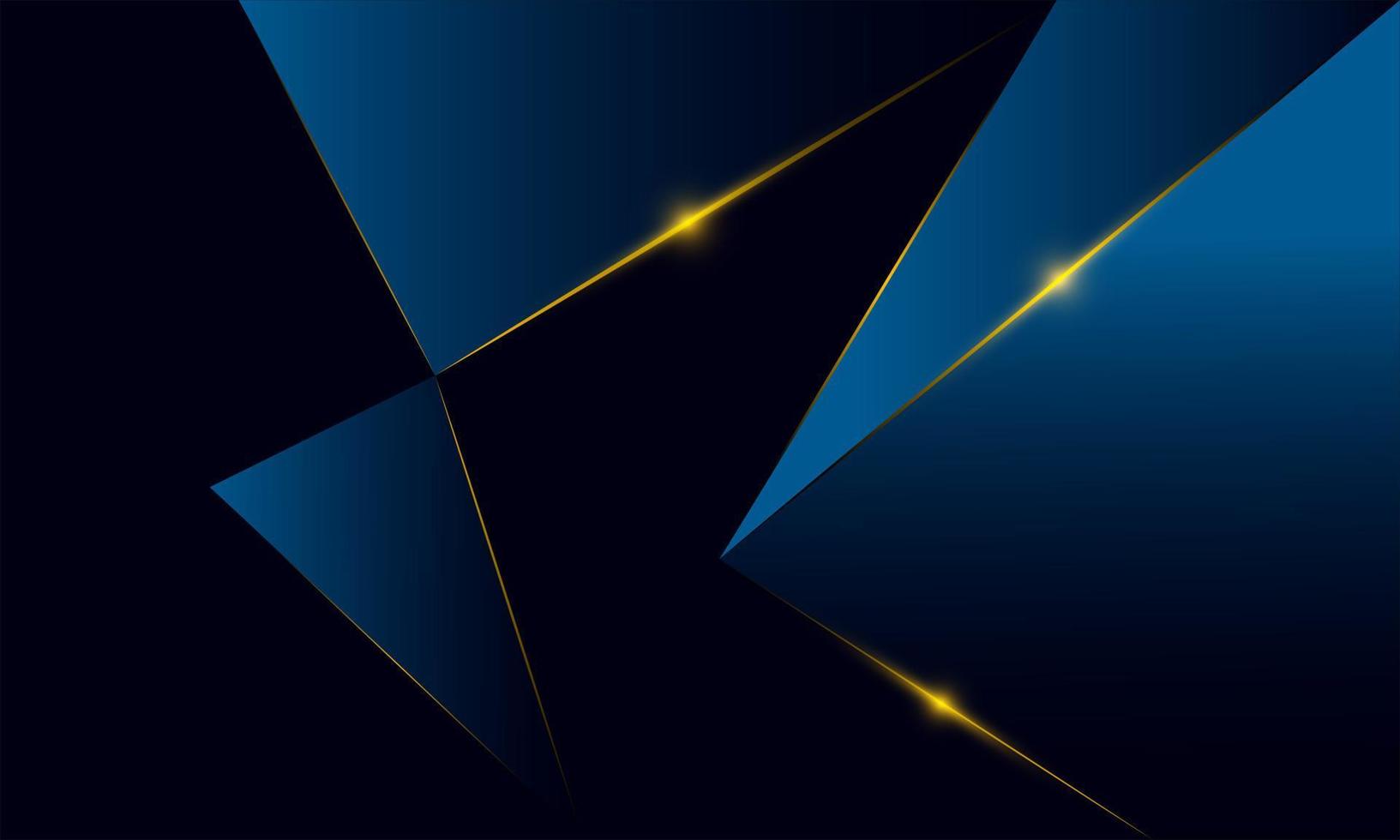 Abstract blue polygon triangles shape pattern background with lighting effect luxury style. Illustration Vector design digital technology concept.