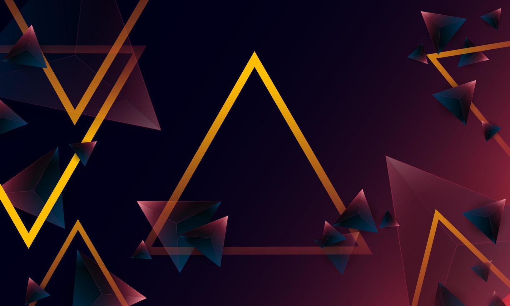 patrón de forma de triángulos de polígono púrpura oscuro abstracto en el fondo. concepto de tecnología digital de diseño vectorial de ilustración. vector