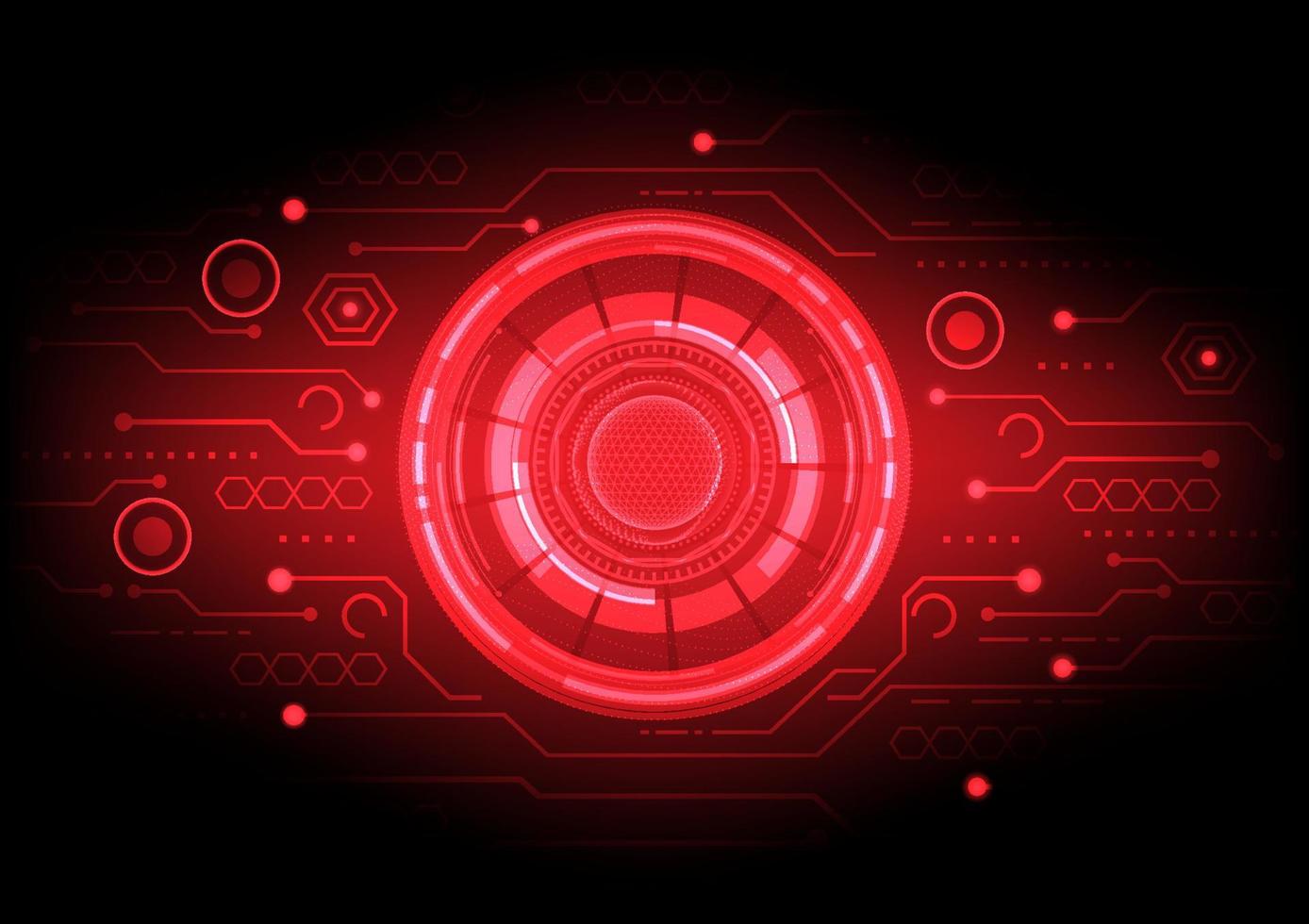 fondo de tecnología de luz roja abstracta concepto de comunicación de alta tecnología. vector