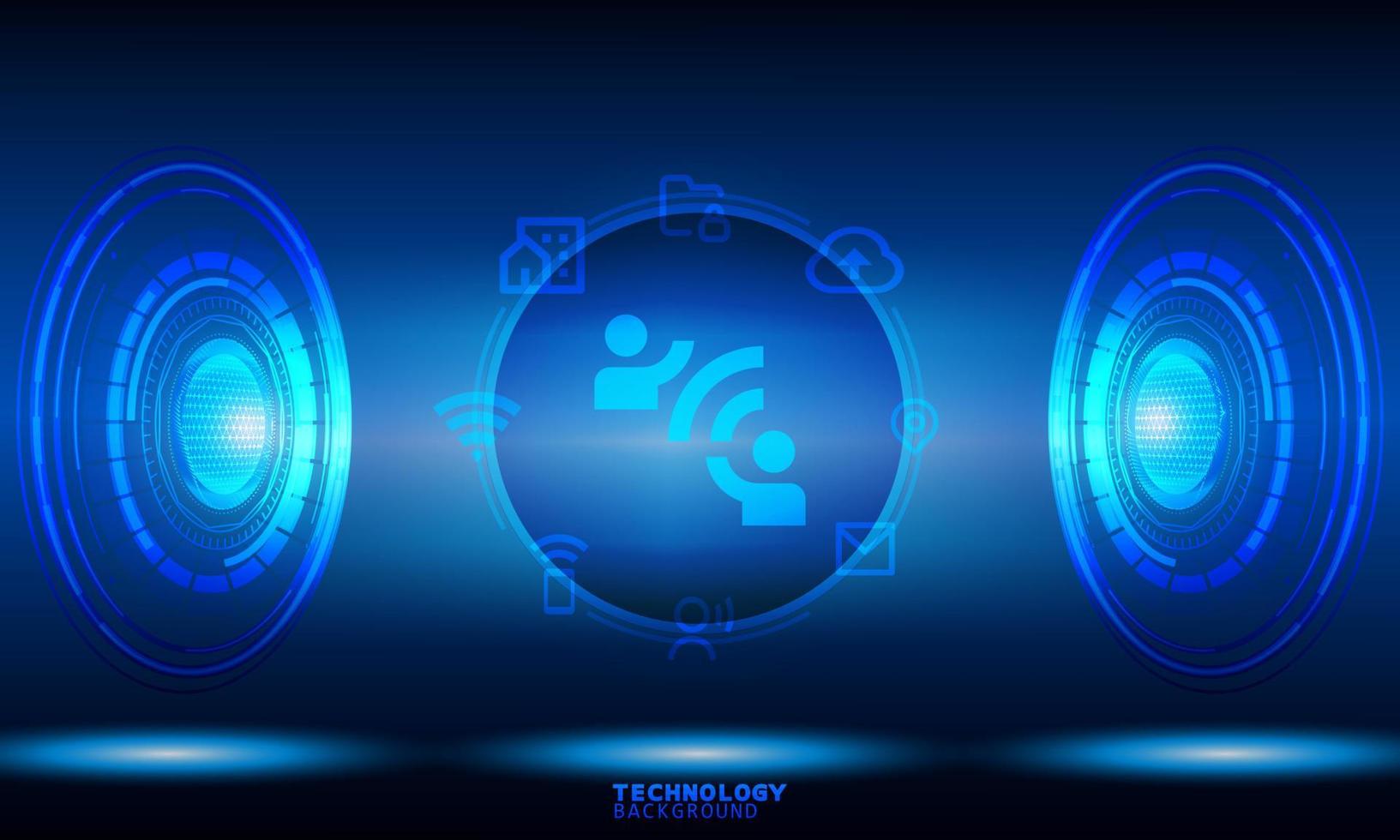 Connection of Business innovation technology concept. technology background. neon effect. circuit board concept. Hi-tech digital technology. vector