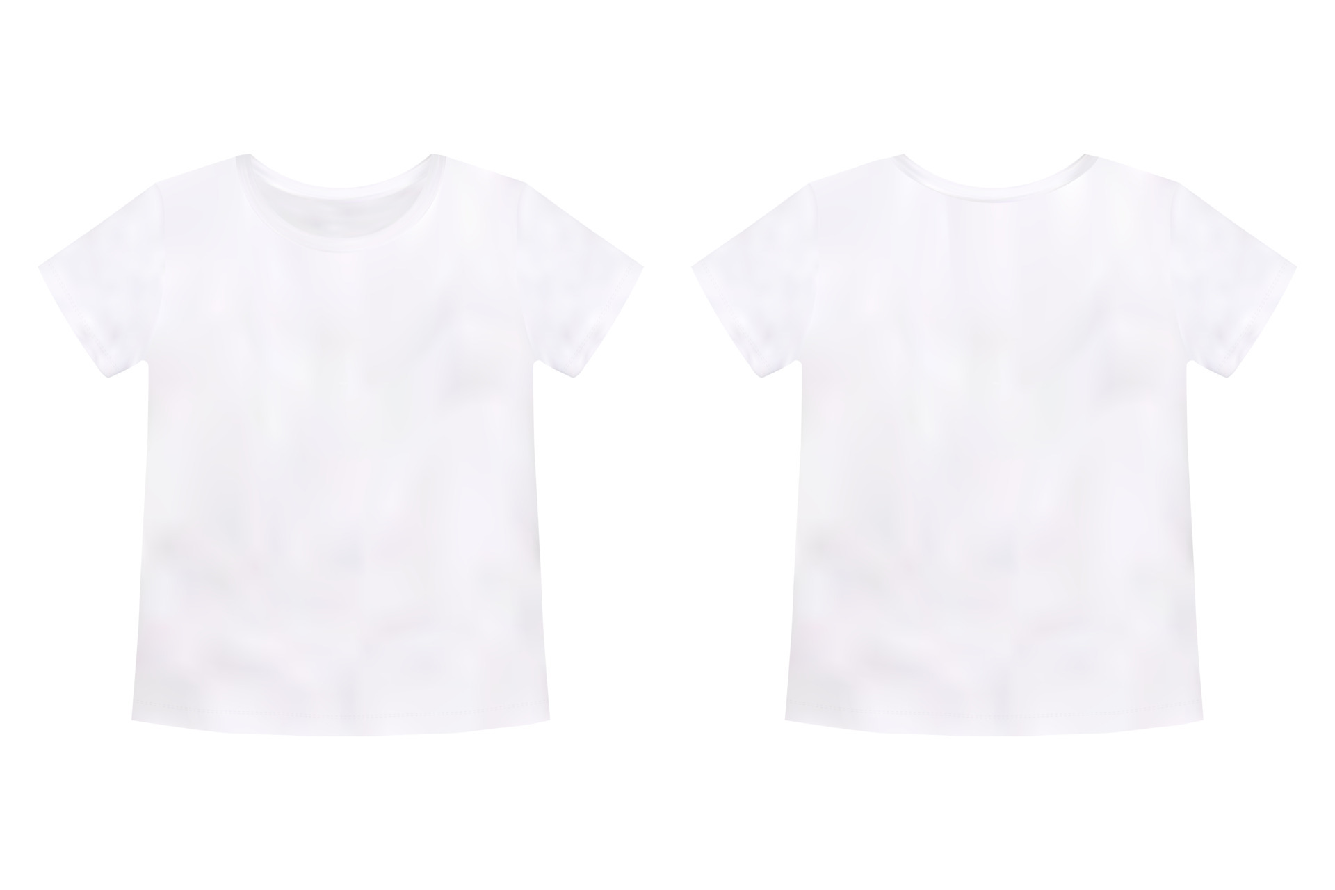Children’s t-shirt mockup isolated on white background. Unisex tee