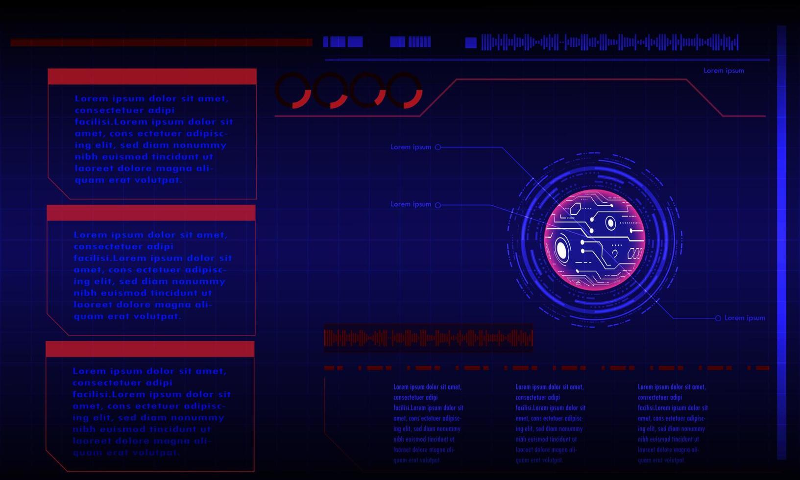 Futuristic abstract technology background . vector tech circle and technology background.