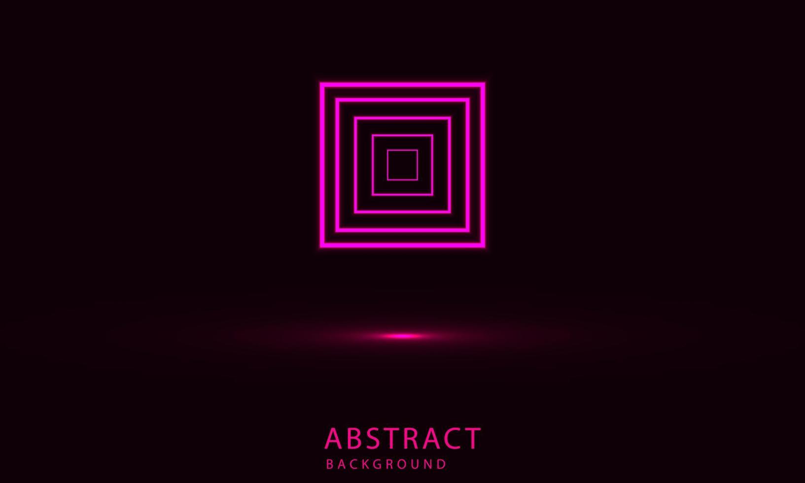 Futuristic Sci-Fi Abstract Pink Neon Light Shapes On Black Background. Exclusive wallpaper design for poster, brochure, presentation, website etc. vector
