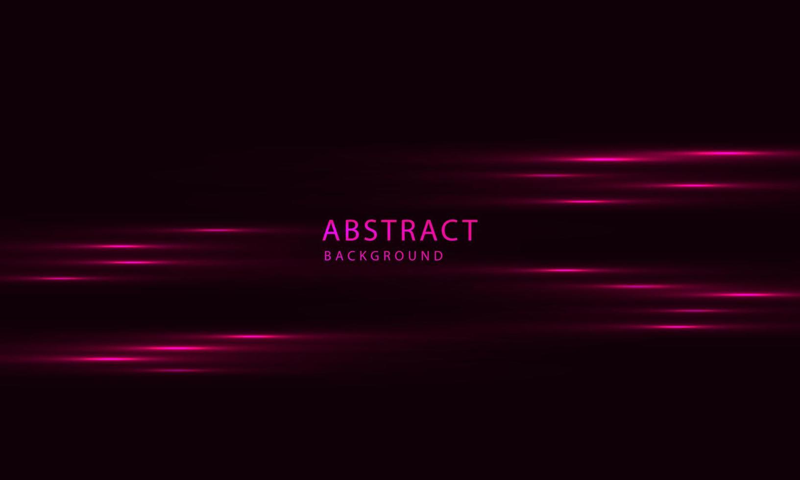 Futuristic Sci-Fi Abstract Pink Neon Light Shapes On Black Background. Exclusive wallpaper design for poster, brochure, presentation, website etc. vector