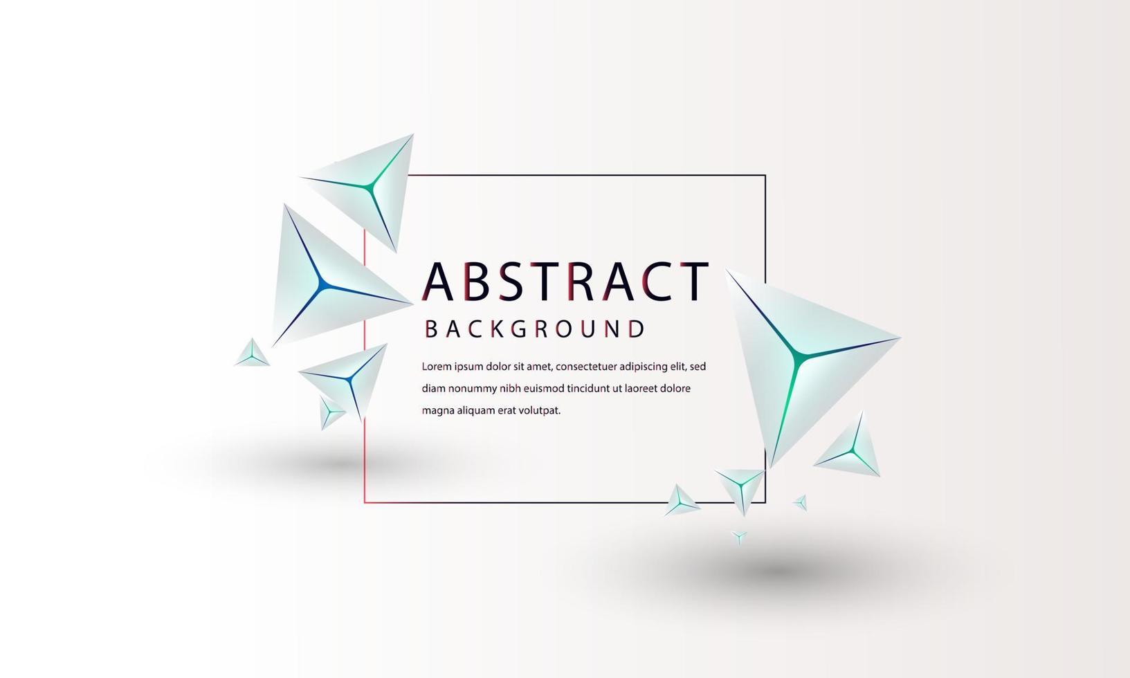 Abstract white 3D Triangle Shapes Background. Illustration Vector design digital technology concept.