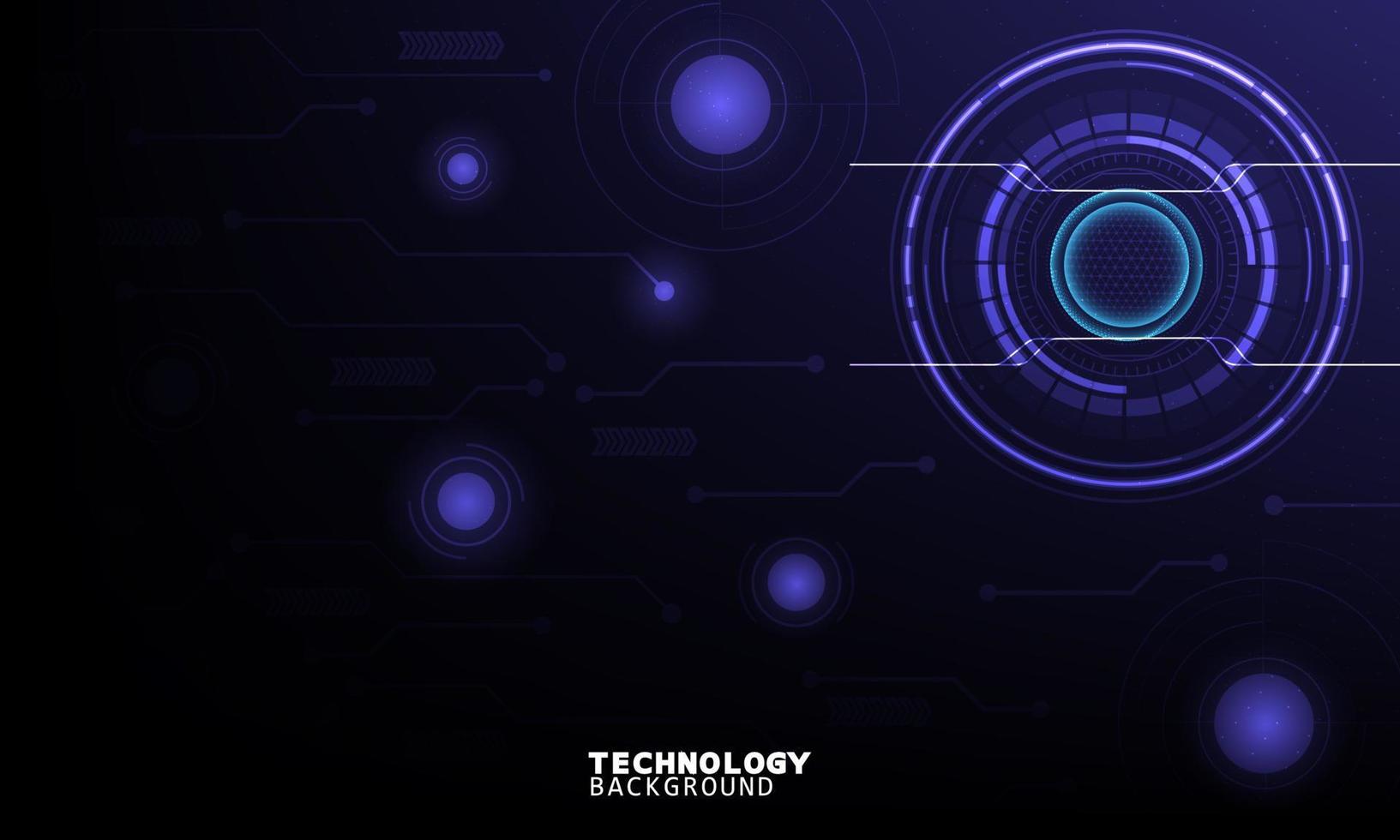 Abstract blue Light out technology background Hitech communication concept. vector