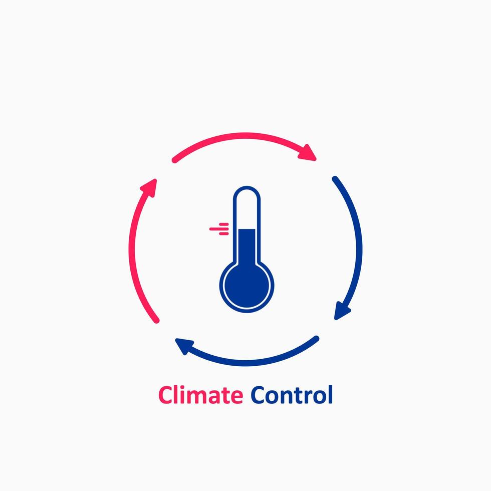 icono de control de clima. icono de termómetro. sistema de condiciones de temperatura. vector