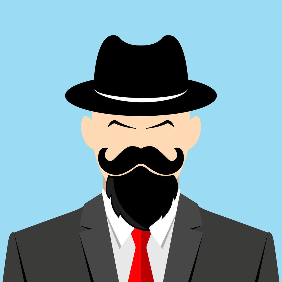 Serious man in a cowboy hat vector