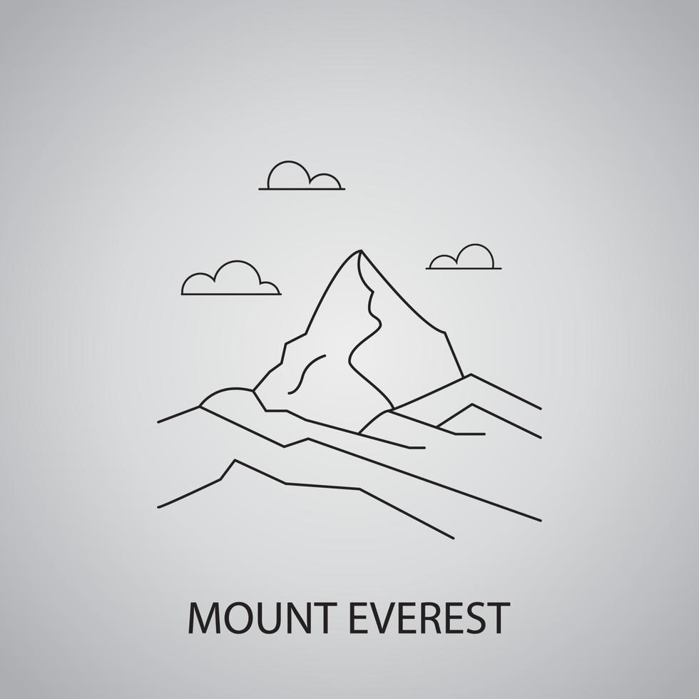 monte everest en nepal, himalaya vector