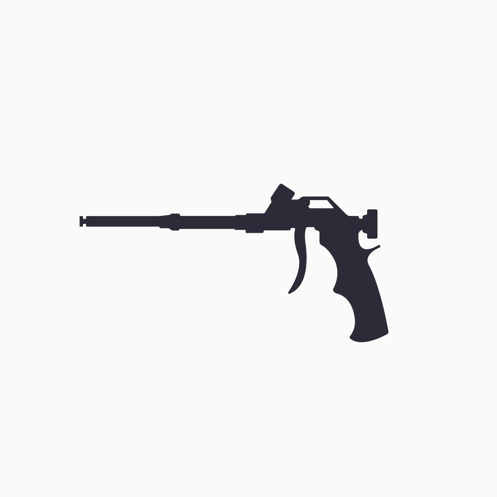 icono de pistola de espuma. icono de herramienta de construcción. pistola para globo doméstico. vector