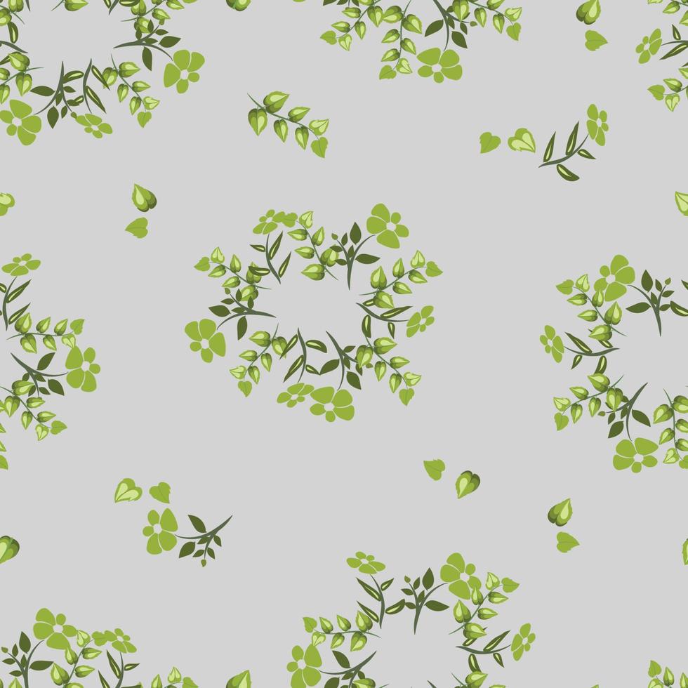 beautiful seamless pattern of flower leaves vector