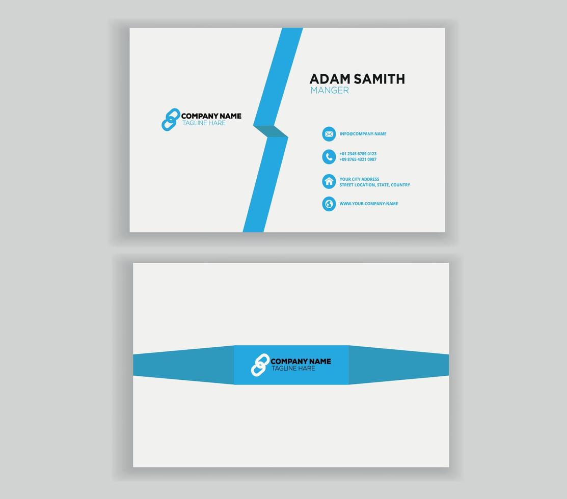 blue free vector business card templates