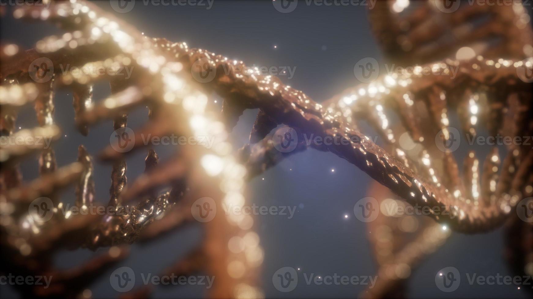 double helical structure of dna strand close-up animation photo