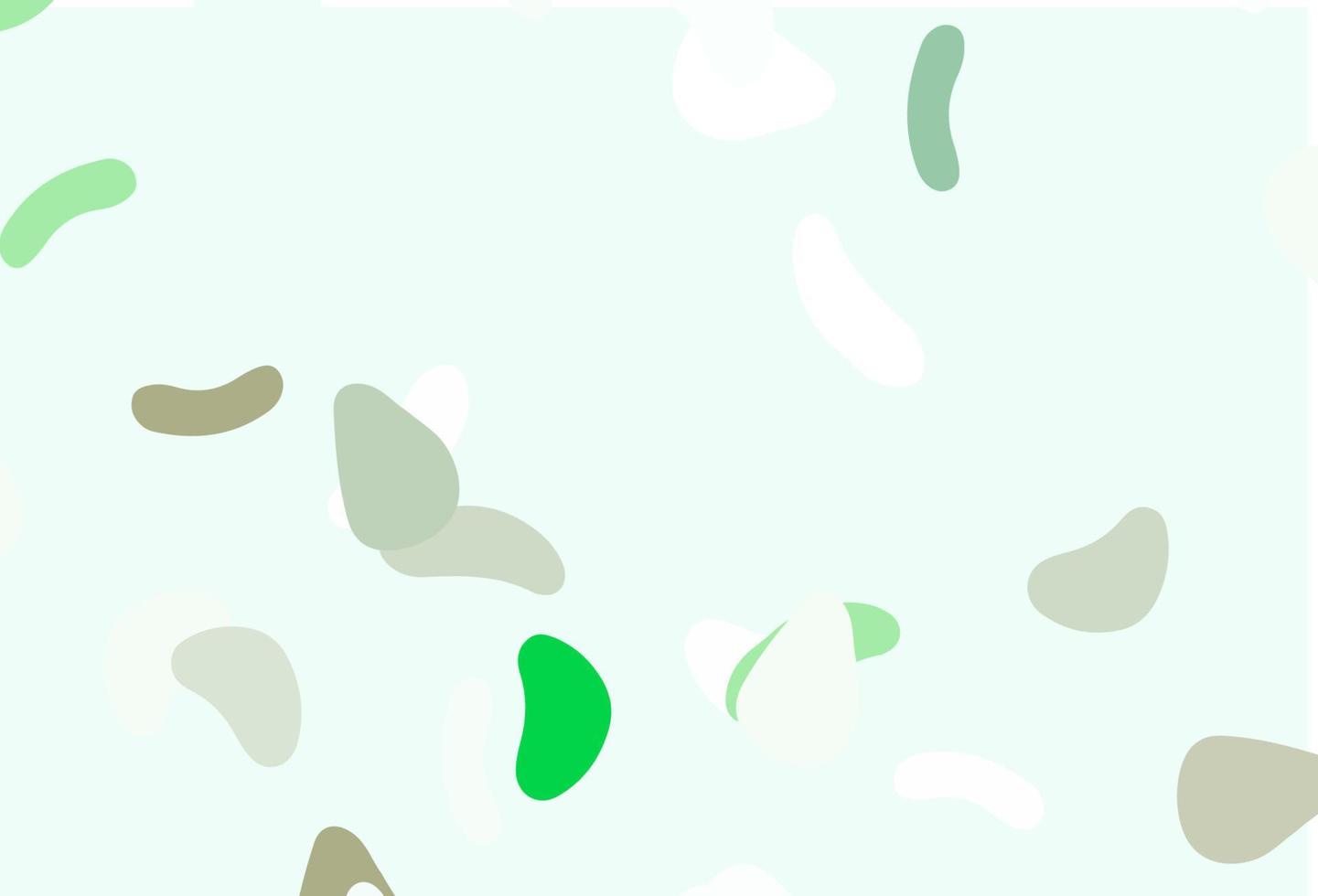 Light Green vector backdrop with abstract shapes.