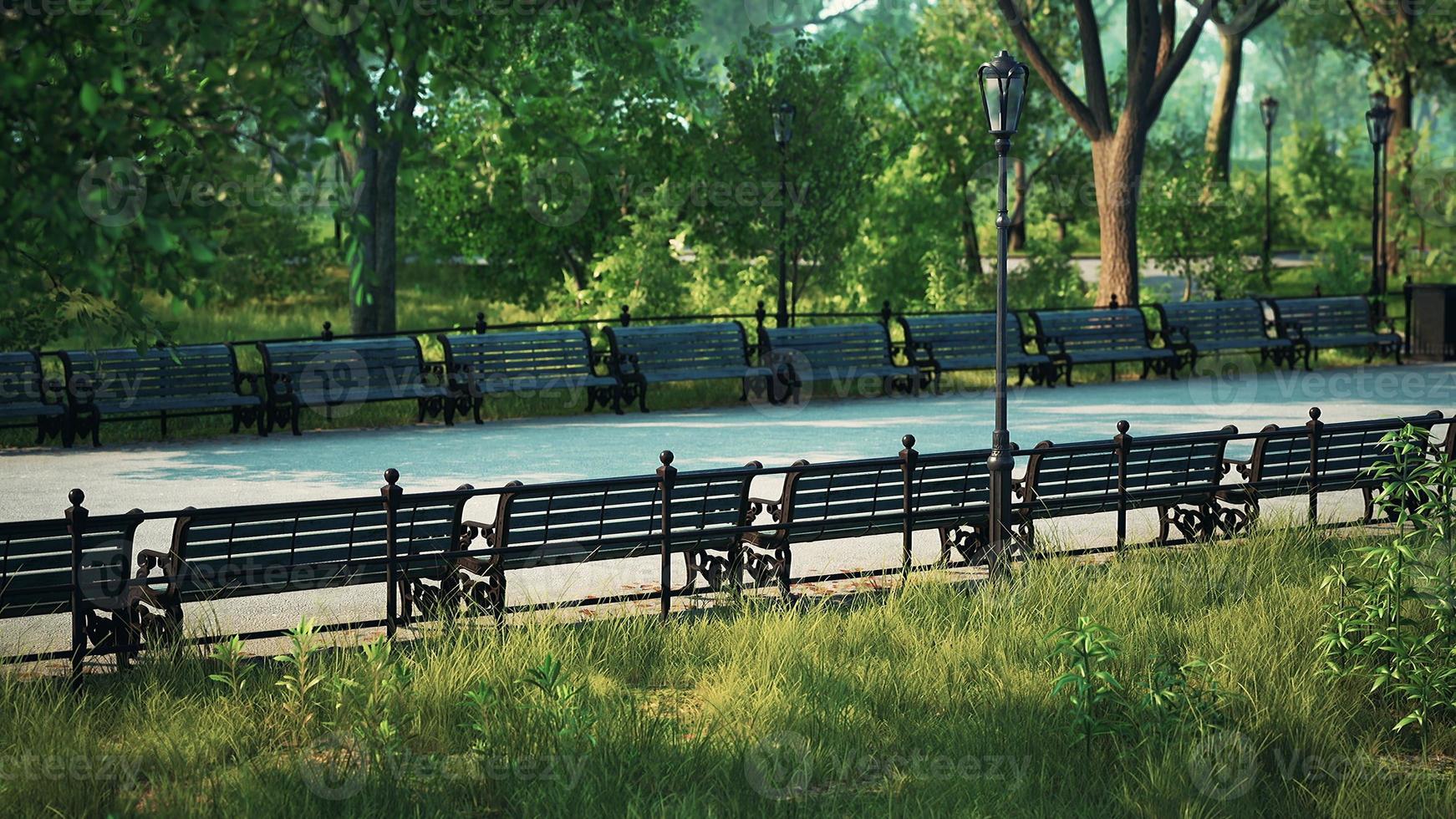empty park after park is closed due to Coronavirus Covid-19 pandemic outbreak photo