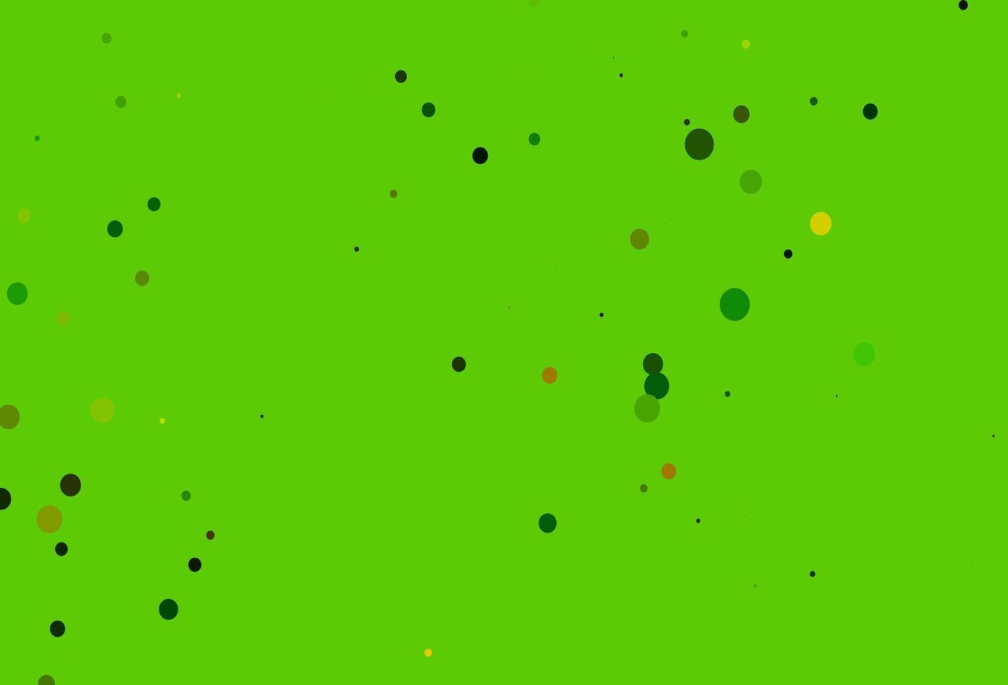 Fondo de vector verde claro, amarillo con burbujas.