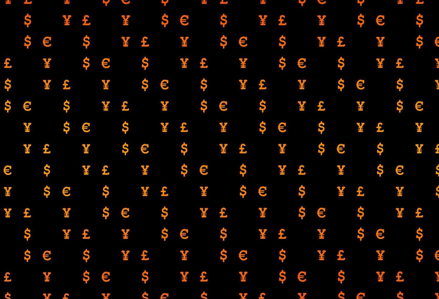 Dark orange vector layout with banking symbols.