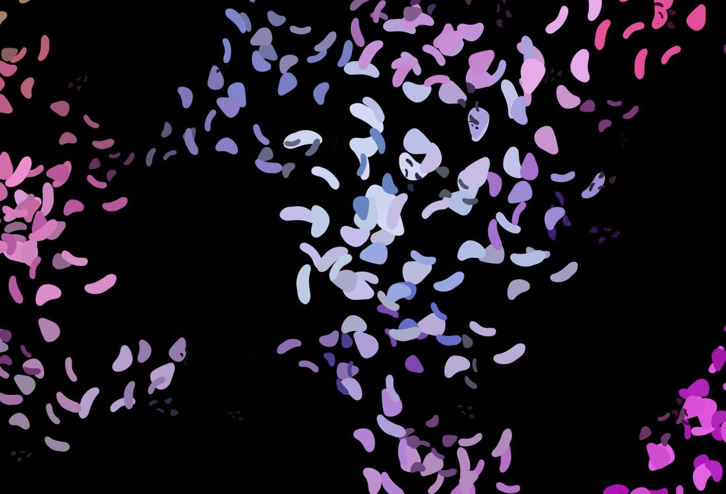 Dark Pink, Blue vector pattern with chaotic shapes.