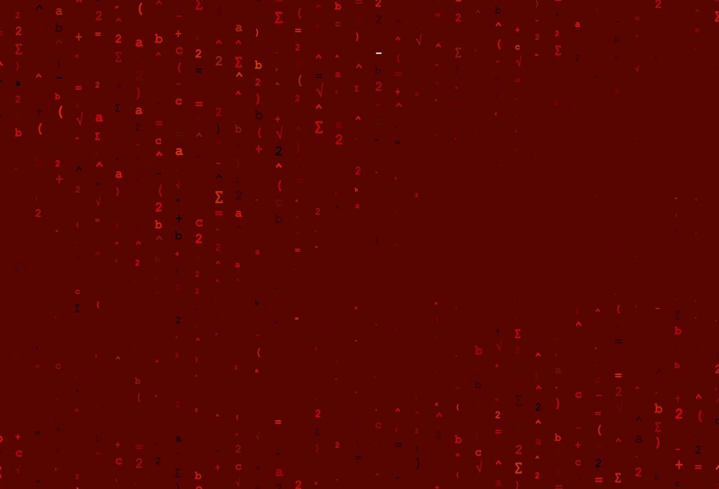 Light Orange vector pattern with arithmetic signs.