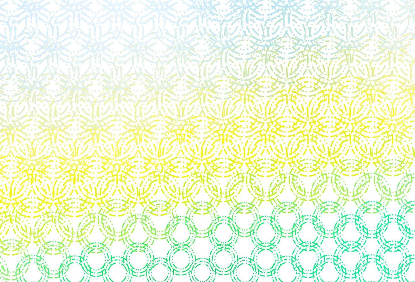 textura de vector verde claro, amarillo con discos.