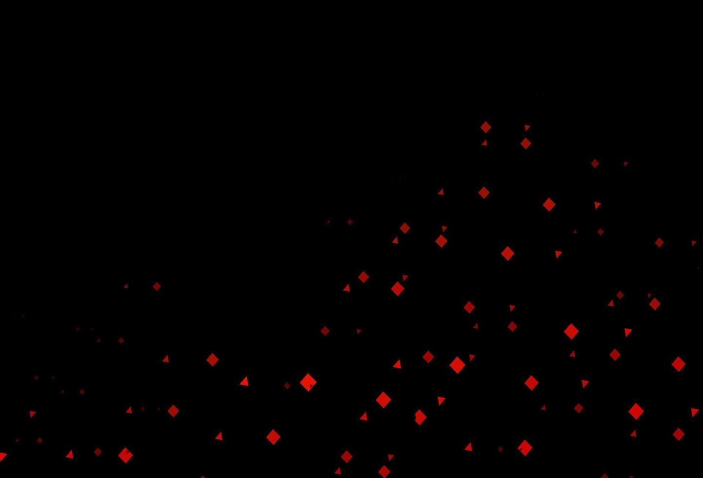 Plantilla de vector naranja oscuro con cristales, círculos, cuadrados.