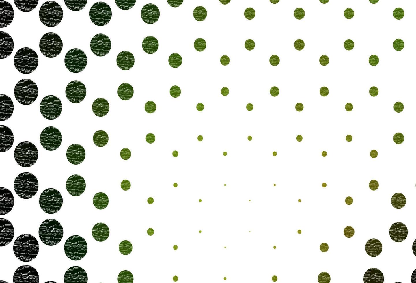 Light green, yellow vector background with bubbles.