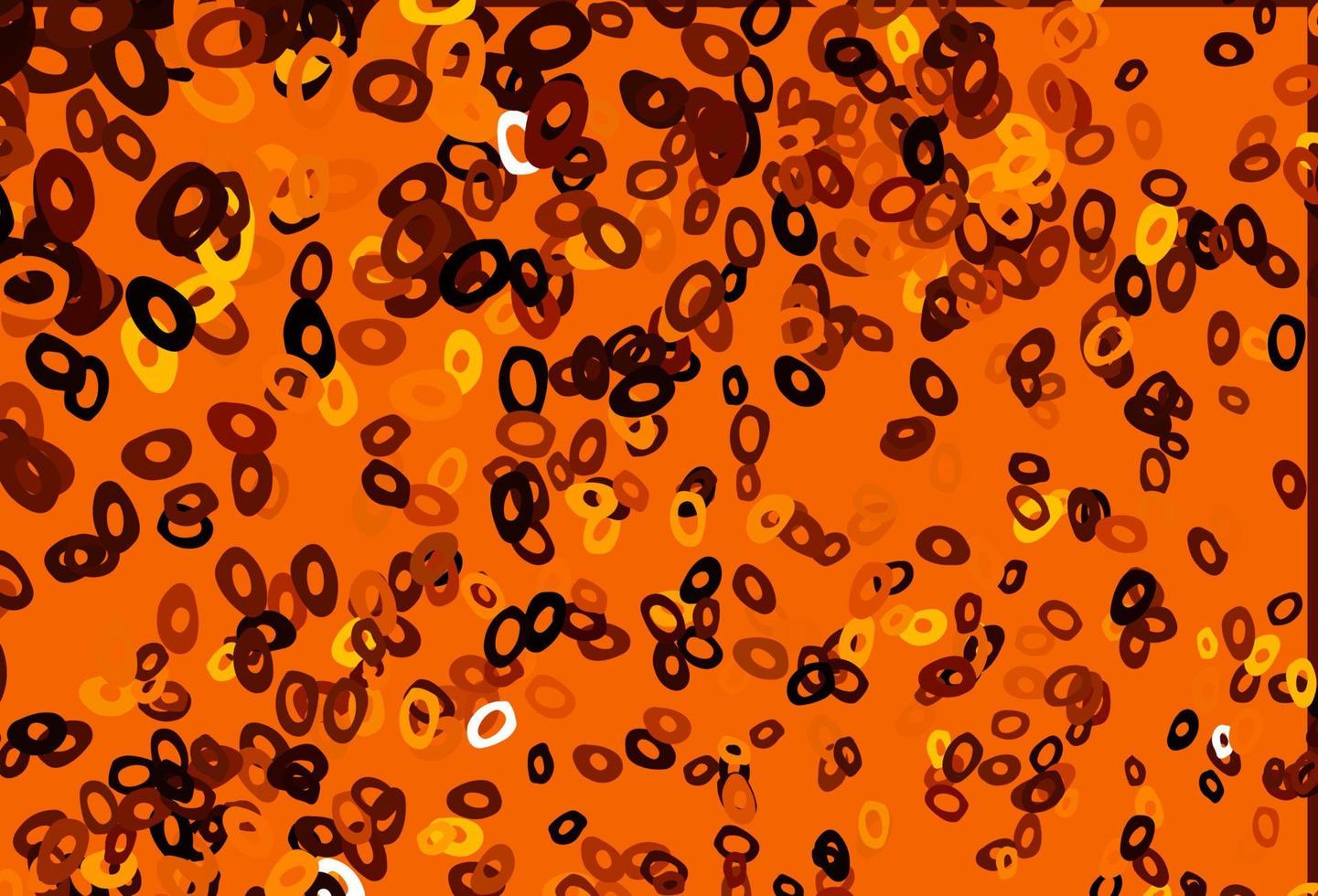 Dark Orange vector pattern with spheres.